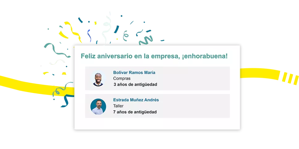 Notificación de cumpleaños en el software Kelio para reforzar el reconocimiento y el compromiso