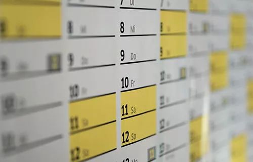 Calendario de vacaciones
